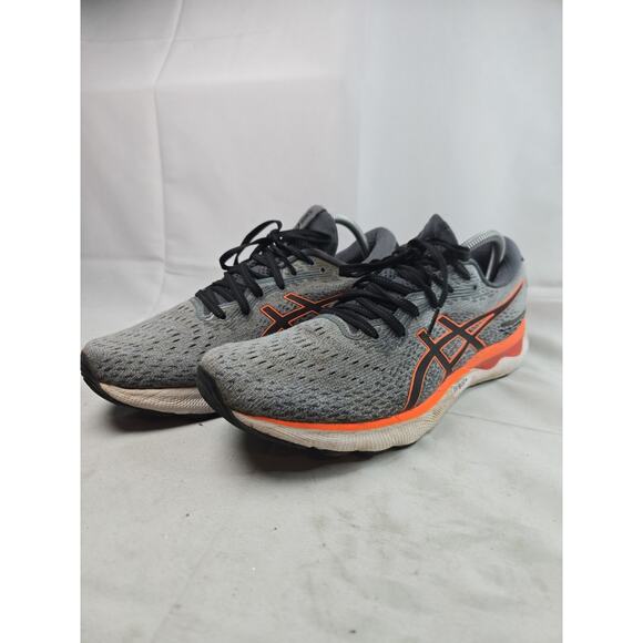 Asics Gel-Nimbus 24 Gray Orange Mens US Size 9.5 1011B359 Running Shoes main image 6